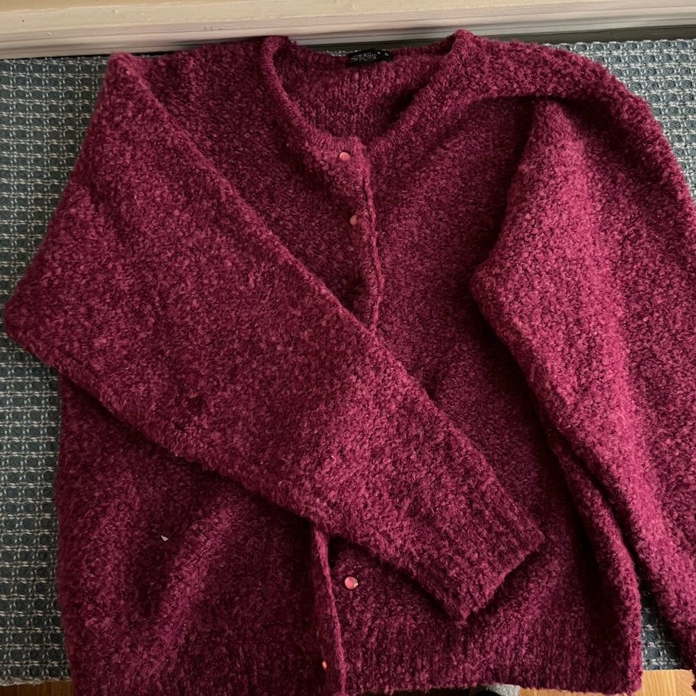 Limited Fuchsia Cardigan Sweater - XL
